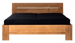 Oak bed Lauma Azur